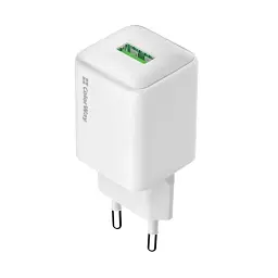 Мережевий зарядний пристрій ColorWay, білий, 18 Вт, 1xUSB (QC3.0), Auto ID (CW-CHS063Q-WT)