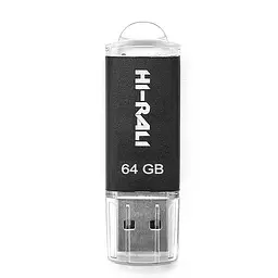 Флеш накопичувач USB 64Gb Hi-Rali Rocket, чорний, USB 2.0 (HI-64GBVCBK)