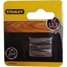 Набір біт Stanley Pozidriv PZ1, PZ2, PZ3, 25 мм 3 шт. (STA61043)
