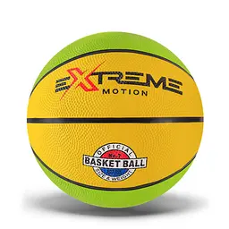М'яч баскетбольний Extreme Motion BB1485 № 7, 520 грам Зелено-жовтий