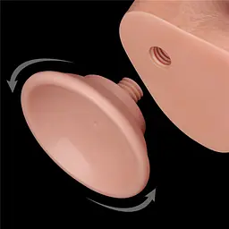 Фалоімітатор Sliding-Skin Dual Layer Dong 8.5'' 22 см тілесний - мініатюра 13