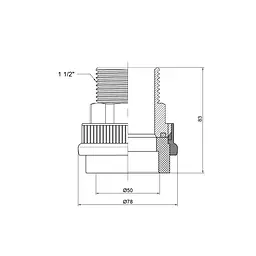 Муфта PPR Thermo Alliance 50х1" 1/2 ЗР DSB309 - мініатюра 1
