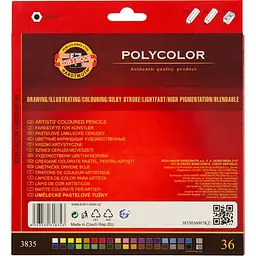 Олівці кольорові художні Koh-i-Noor Polycolor 36 шт. (3835) - мініатюра 3