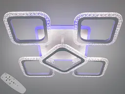 Стельова LED люстра біла 70W пульт димер 5 модулів