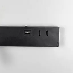 Чорне бра з поворотним спотом зліва | розʼєм USB Line F Арт. WJ028/2R BK (правий) | USB-A - мініатюра 3