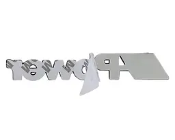 Емблема напис Power чорна+жовтий 138х23мм метал (на скотчі) - мініатюра 2