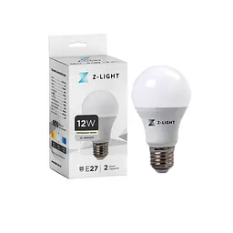 Лампа LED Levistella The Light 1003 Е27 12w 4000k А60, 12W, 4000K, A60, білий пластик, універсальний стиль