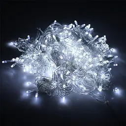 Світлодіодна гірлянда на ялинку LED 300 W-2 на 13 метрів, Білий кабель, гірлянда на 300 лампочок (ST) - мініатюра 3
