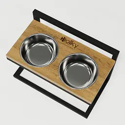 Hollky Flex M — миски на регульованій підставці для середніх собак (2 × 0.85 л) - мініатюра 7
