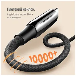 Дата кабель USB-C to USB-C 2.0m (PVC+Aluminum Alloy) (PD Fast Charging 240W) 5А black ColorWay (CW-CBPDCC070-BK) - мініатюра 9