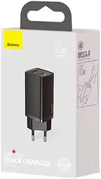 Мережевий зарядний пристрій Baseus GaN Lite 1USB + Type-C 65W CCGAN2L-B01 Black - мініатюра 4