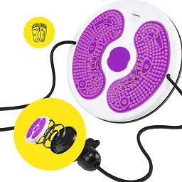 Диск здоров'я для талії Cornix Twisting Waist Disc з еспандерами White/Violet XR-0449 - мініатюра 4