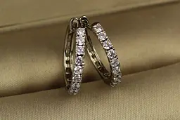 Сережки Xuping Jewelry кільця доріжки 1.7 см сріблясті