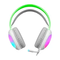 Навушники Defender Eclipse, White/Grey, USB, мікрофон, 18 Ом, 112 дБ, RGB-підсвічування, кабель 2 м (62440) - мініатюра 2