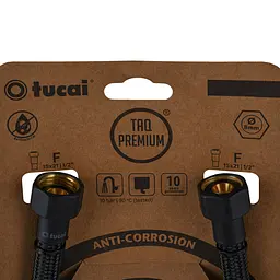 Шланг водяний Tucai TAQ Premium Grif 1/2″x1/2″ BВ 0,3м.Антикор. ACB HG-1212-300 (Чорний Мат) 209968 - мініатюра 2