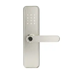 Замок біометричний автономний Trinix TRL-5405BTF Silver L/R з Bluetooth, зчитувачем відбитків пальців і карт Mifare (65-00088) - мініатюра 3