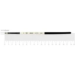 Пензель синтетика плоска BREEZE 1226F №0 коротка ручка Rosa [CD]