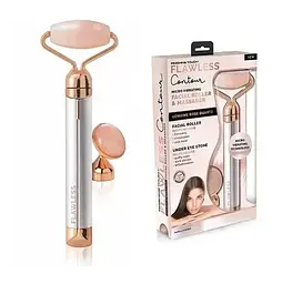 Електричний масажер ролик для обличчя 2 насадки вібромасажер Flawless Contour - мініатюра 3