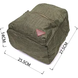 Практичний чоловічий рюкзак з текстилю Vintage 22242 оливковий - мініатюра 7