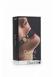 Кляп Ouch! Ball Gag With Leather Straps - мініатюра 3