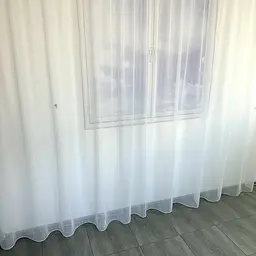Тюль бамбук з люрексом білий 300х270, тасьма ALBO pbe0052295 - мініатюра 3