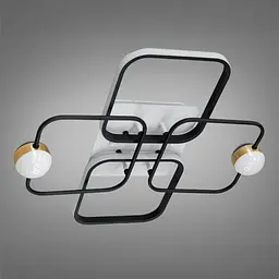 Led люстра з ефектом зоряного неба MX2990-2+2A WH+BK - мініатюра 3