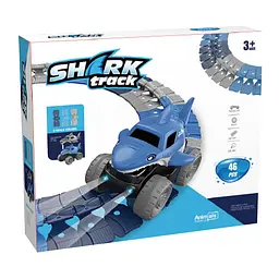 Інтерактивний трек з інерційною машинкою SHT 5510-4 Shark Trak (46pcs/1CAR) Blue Epik - мініатюра 3