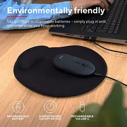 Trust Миша Puck Rechargeable Ultra-Thin BT WL Silent Black - мініатюра 10