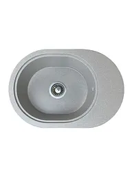 Кухонна мийка Adamant OVALE terra 610x420x180 мм, з крилом 61 см - мініатюра 1