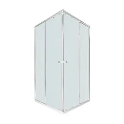 Душова кабіна Qtap Pisces CRM109-11SP5 90-105x90-105 см, скло Pear 5 мм без піддона, Хром, Універсальна, матовий