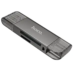 Адаптер перехідник Hoco HB39 USB/Type-C 3.0 сірий - мініатюра 7