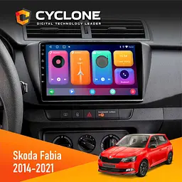 Штатна магнітола Skoda Fabia 2014-2021 Cyclone C9-001 2x32 CPL Cyclone (НФ-00005127)