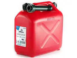 Каністра 12 Atelie пластик 10л HDPE для палива з прозорою мірноюсмугою і лійкою + повітряний клапан