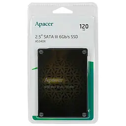 Накопичувач SSD Apacer AS340X 120GB 2. 5" 7mm SATAIII 3D NAND Read/Write: 550/520 MB/sec - мініатюра 2