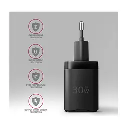 Зарядний пристрій AXAGON 1xUSB QC4.0 + 1xUSB-C PD30W PPS black (ACU-PQ30) - мініатюра 7