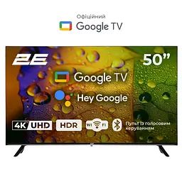 Телевізор 50" LED 4K 60Hz Smart Google TV Black 2E teh0018417 - мініатюра 2