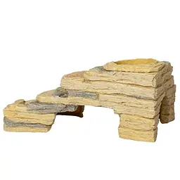 Печера Repti-Zoo Leopard Gecko Rock Set 27x16,5x13см (ERS42) з укриттям, мисками і платформою для рептилій - мініатюра 4