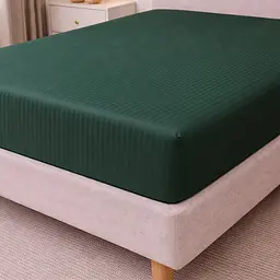 Простирадло на резинці LARA сатин-страйп LUX green d13183 180х200х25 - мініатюра 2