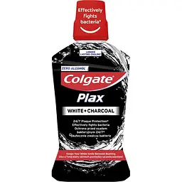 Ополіскувач для ротової порожнини Colgate Plax Відбілювання з деревним вугіллям 500 мл