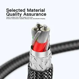 Кабель Essager USB Type-C to USB Type-A PD QC 7A Cable 100W 2м, чорний (EXCT-XJA01-P) - мініатюра 2