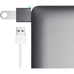 Адаптер Satechi Aluminum Type-C to USB-A 3.0 Adapter Space Gray (ST-TCUAM) - мініатюра 6