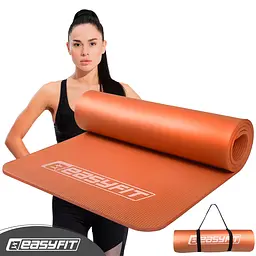 Килимок для фітнесу та йоги NBR 10 мм Помаранчевий EasyFit fit0025052