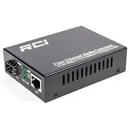 Медіаконвертер RCI 1G, SFP slot, RJ45, standart size metal case (RCI300S-G)