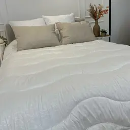 Ковдра євро вовняна Viluta Comfort 21423 200x220 см бежева - мініатюра 3