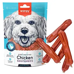 Wanpy Chicken Sausages ВАНПІ КУРЯЧІ СОСИСКИ ласощі для собак, 100 г