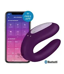 Вібратор для пар Satisfyer Double Joy Violet Satisfyer IG002408; SO3899 90182 - мініатюра 4