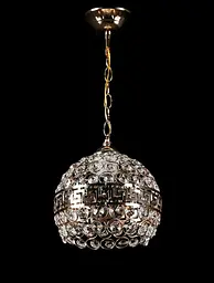 Стельова люстра E27 Splendid Ray L407/1M (19), 1 лампа, золота та біла, метал та кришталь, сучасний стиль