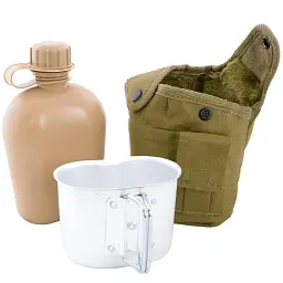 Фляга з чашкою в чохлі Mil-Tec coyote 14506005