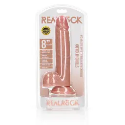 Фалоімітатор RealRock Straight 8" 20,5 см (тілесний) - мініатюра 13