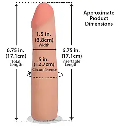 Фалоімітатор Doc Johnson The Realistic Cock ULTRASKYN 7 Inch, тілесний - мініатюра 5